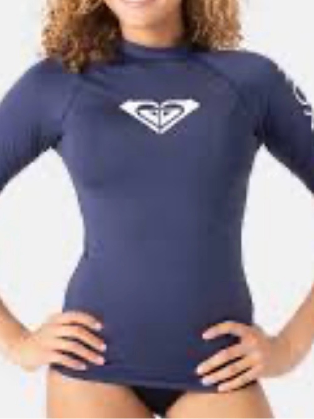 Roxy Navy Rash Guard with White Heart Logo